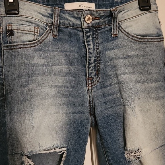 Kancan Women's Distressed Skinny Jeans Light Wash Size 26 - Picture 4 of 8